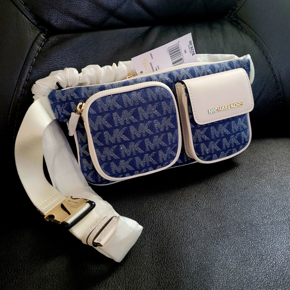 Michael Kors Hanover Denim Logo Bag